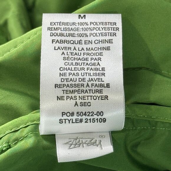 Stussy Women's Quilted Jacket Vest Convertible Nylon Ranch Green Streetwear M - Picture 12 of 14